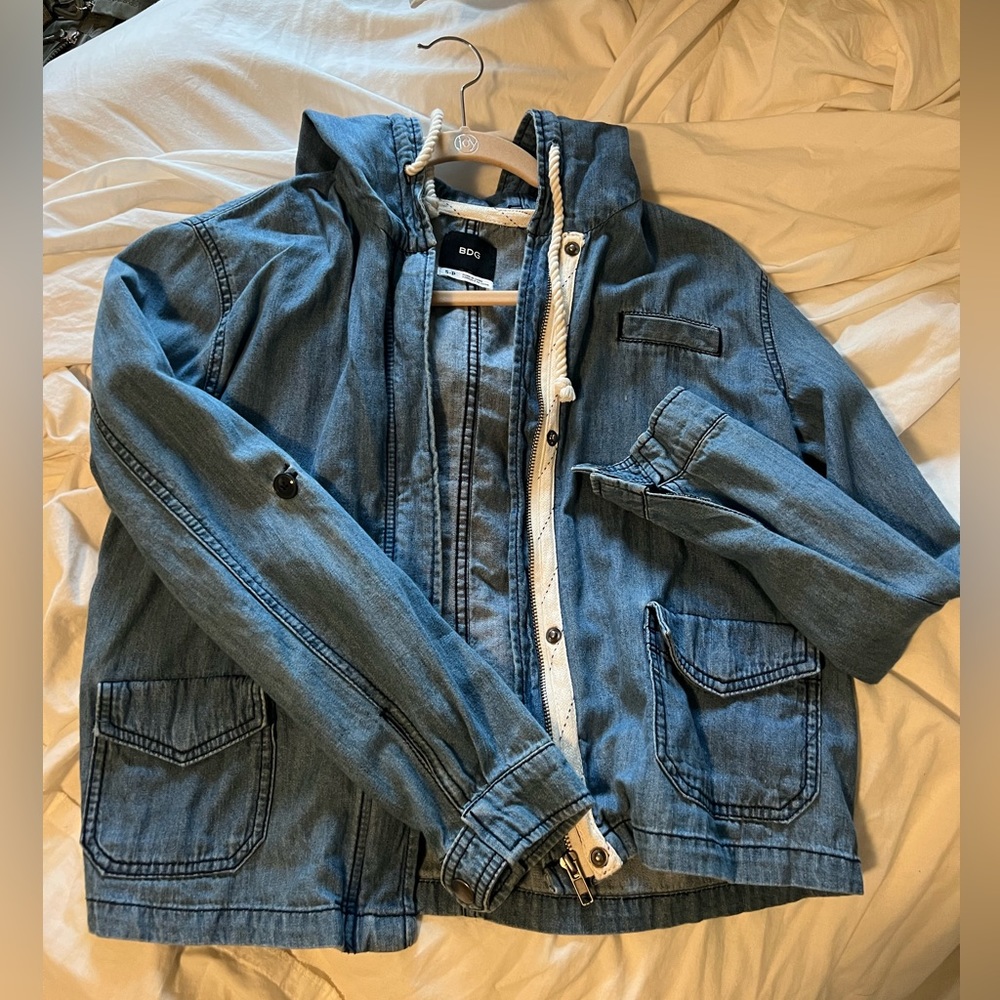 BDG denim zip up